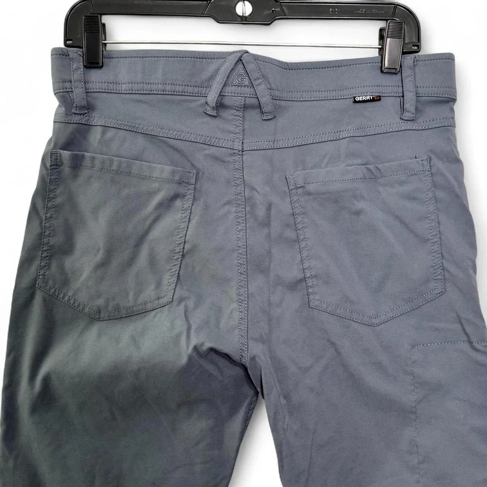 Gerry Men's Hiking Pants 32x32 Gray Stretch Utility Outdoor Trail Travel Granola